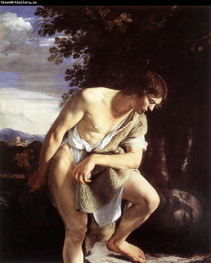 GENTILESCHI, Orazio David Contemplating the Head of Goliath fh